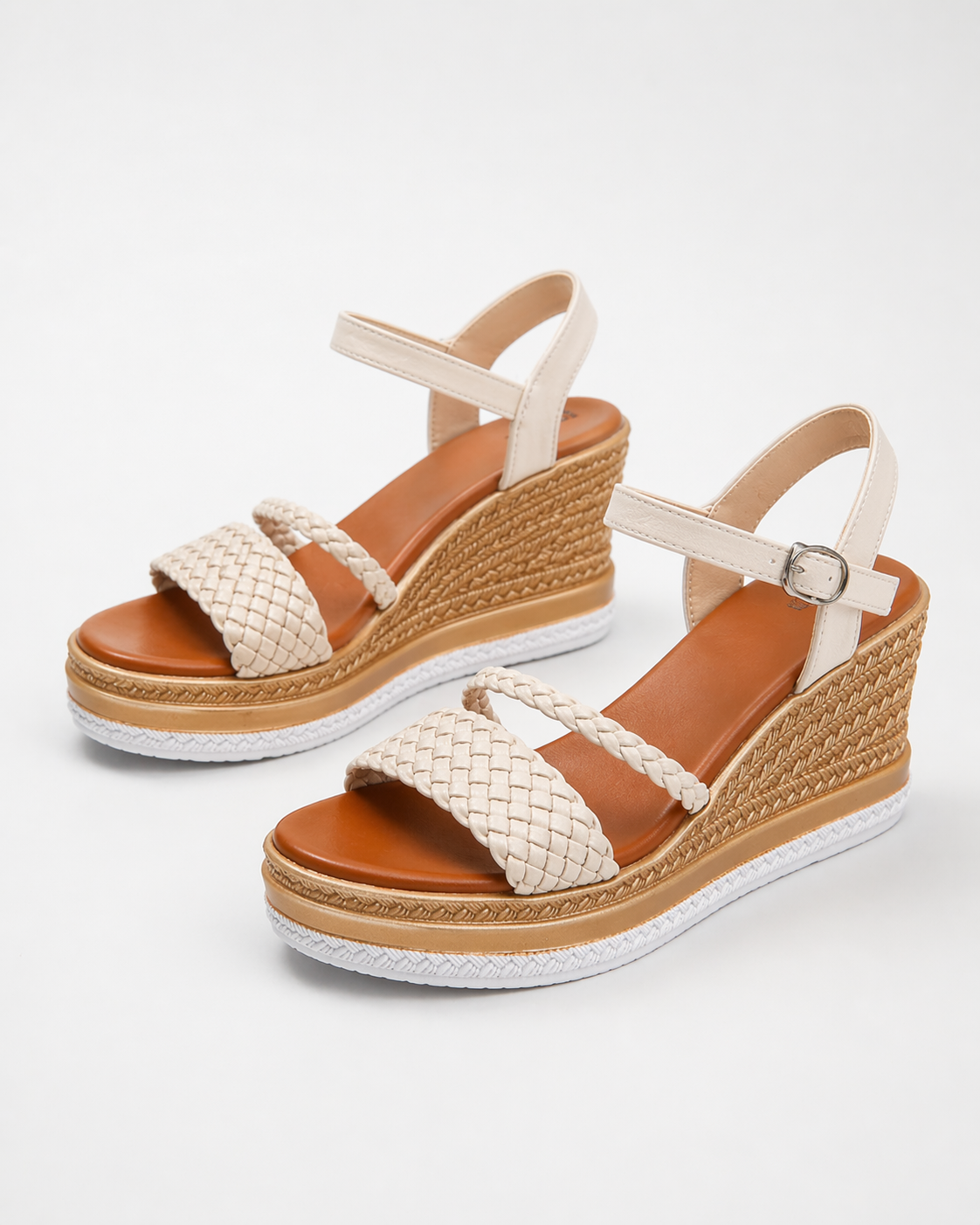 Valentina | Espadrille Wedge Platform Sandals with Ankle Strap