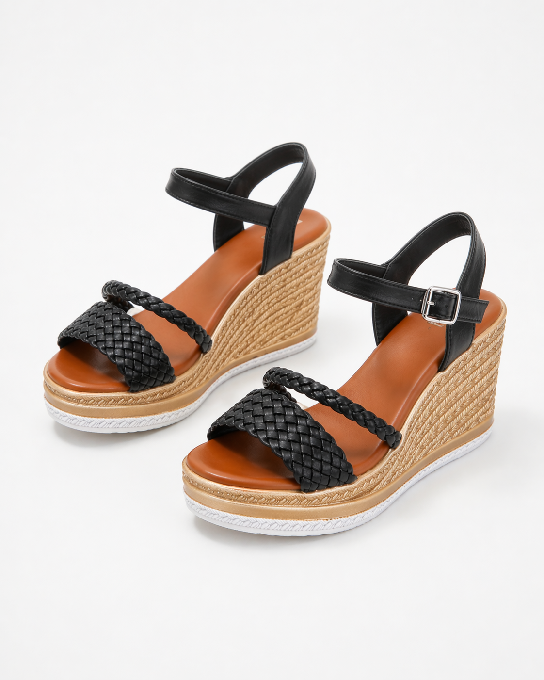 Valentina | Espadrille Wedge Platform Sandals with Ankle Strap