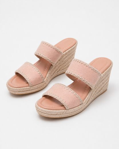 Rosa | Woven Espadrille Wedge Sandals for Women | Coastal Summer Vibes